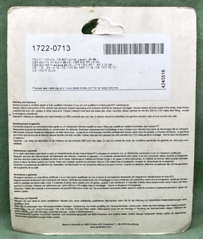 SBS 734HS Street Performance Brake Pad Set New Genuine