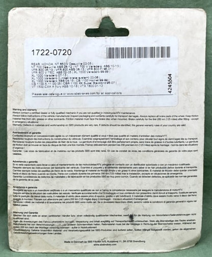 SBS 736LS Street Performance Brake Pad Set New Genuine