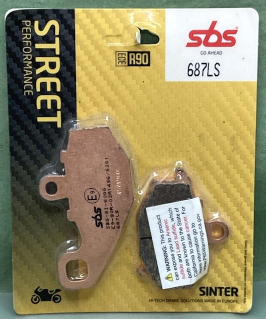 SBS 687LS Street Performance Brake Pad Set New Genuine