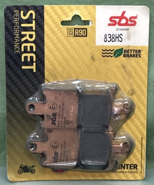 SBS 838HS Street Performance Brake Pad Set New Genuine