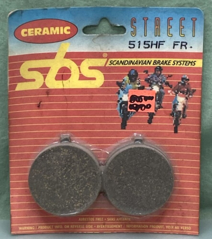 SBS 515HF FR. Ceramic Street Brake Pad Set New Genuine