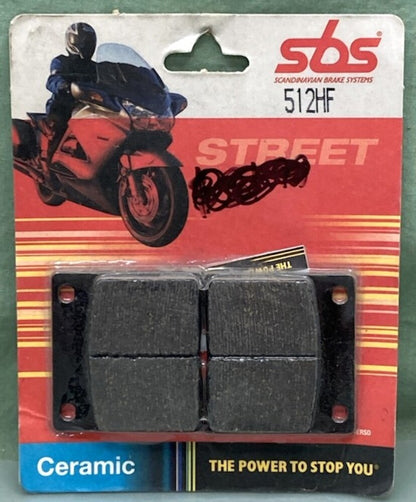 SBS 512HF Ceramic Street Brake Pad Set New Genuine