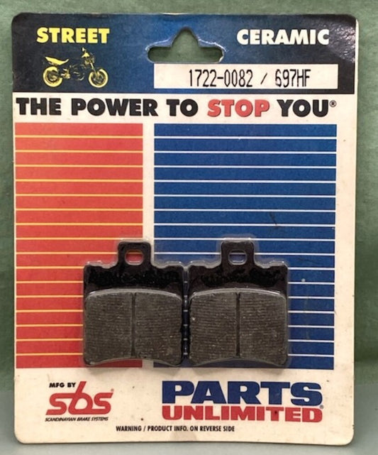 SBS 697HF Ceramic Street Brake Pad Set New Genuine