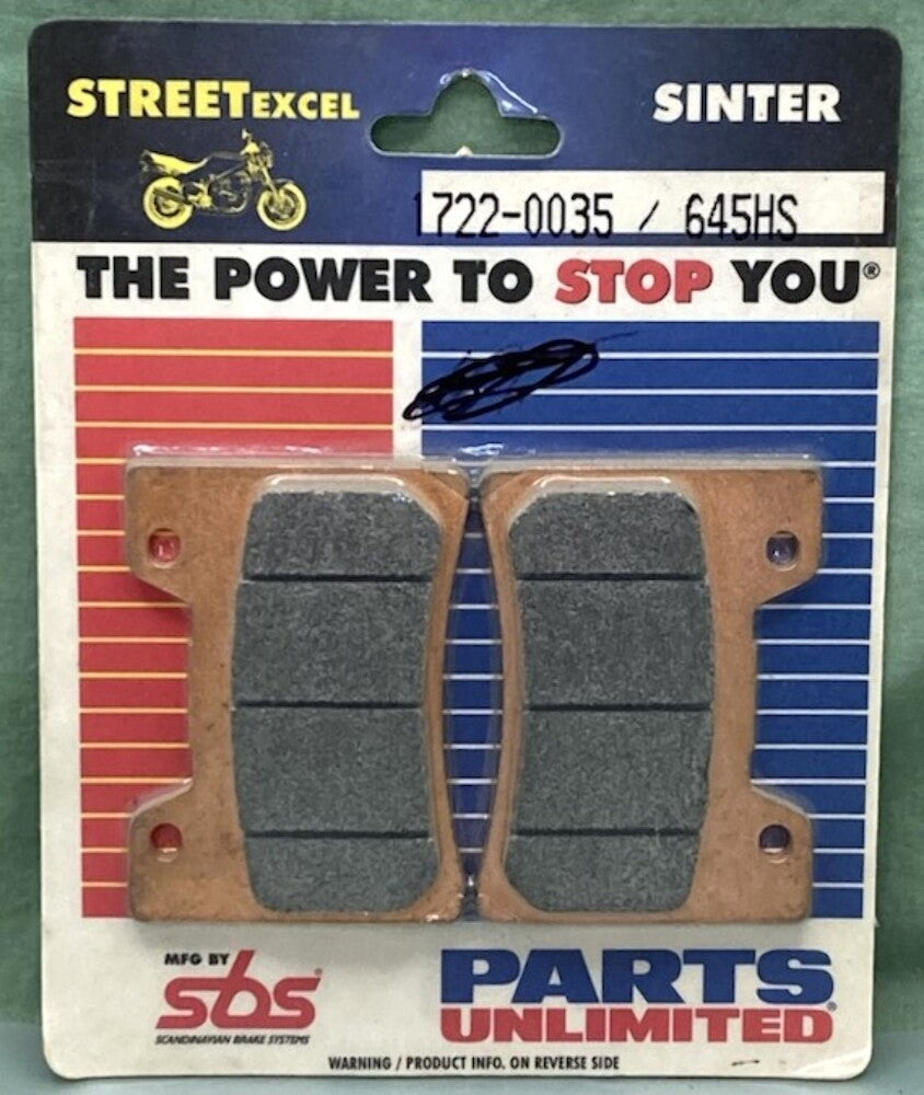 SBS 645HS Sinter Street Excel Brake Pad Set New Genuine