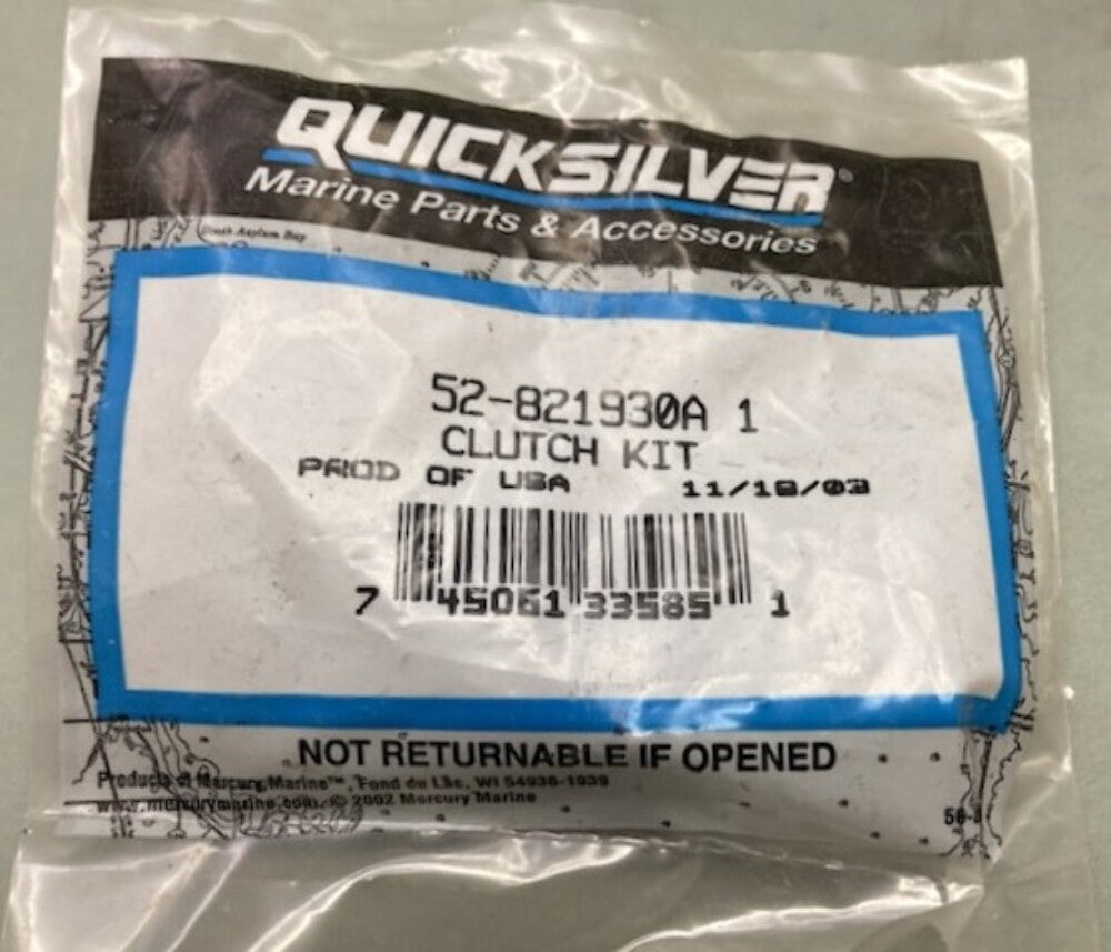 Mercury Quicksilver 52-821930A1 Clutch Kit New Genuine