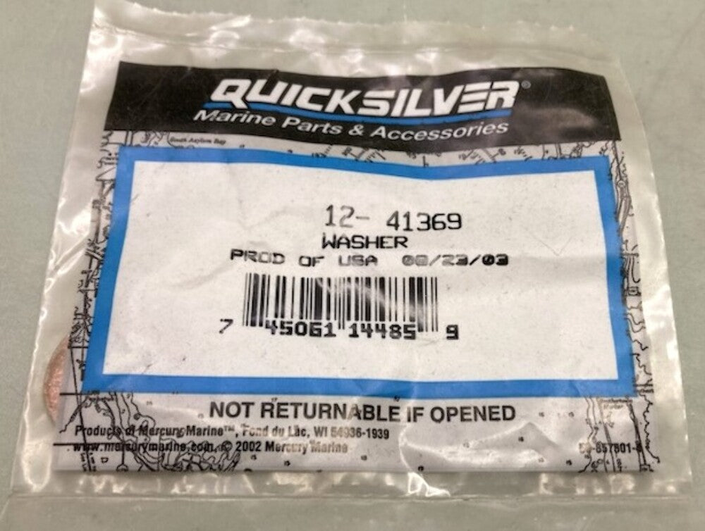 Mercury Quicksilver 12-41369 Washer New Genuine