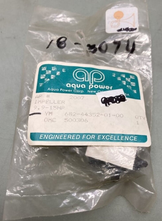 Aqua Power 2007 Impeller for Yamaha 682-44352-01-00 OMC 500306 New Genuine