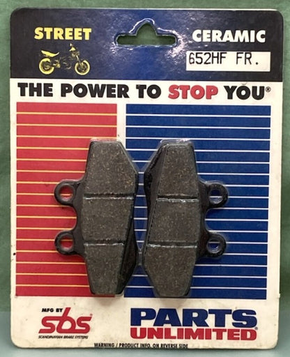 SBS 652HF FR. Ceramic Street Brake Pad Set New Genuine