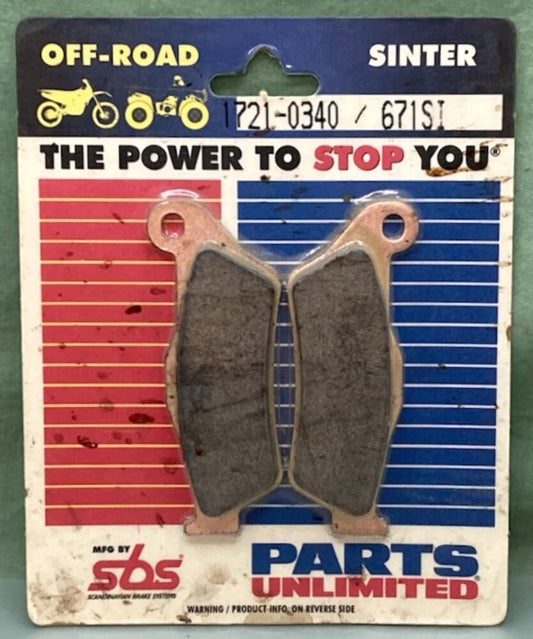 SBS 671SI Sinter Off-Road Brake Pad Set New Genuine