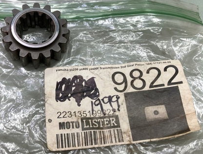 Replaces Yamaha 5BE-17121-00-00 Transmission 2nd Gear Pinion 16T New