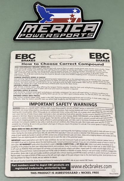 NEW GENUINE EBC FA317X High Performance Carbon Brake Pads
