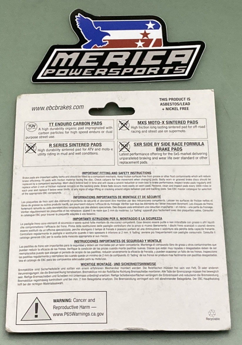 NEW GENUINE EBC FA270R High Performance Off-Road Brake Pads