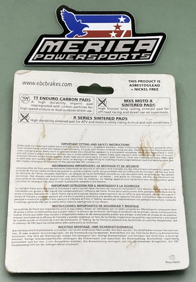 NEW GENUINE EBC FA317R High Performance Off-Road Brake Pads
