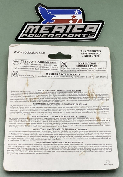 NEW GENUINE EBC FA317R High Performance Off-Road Brake Pads