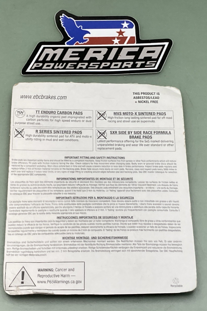 NEW GENUINE EBC FA314R High Performance Off-Road Brake Pads