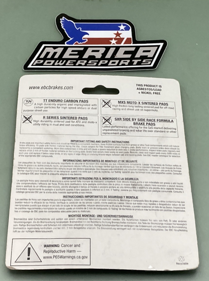 NEW GENUINE EBC FA443X High Performance Brake Pads