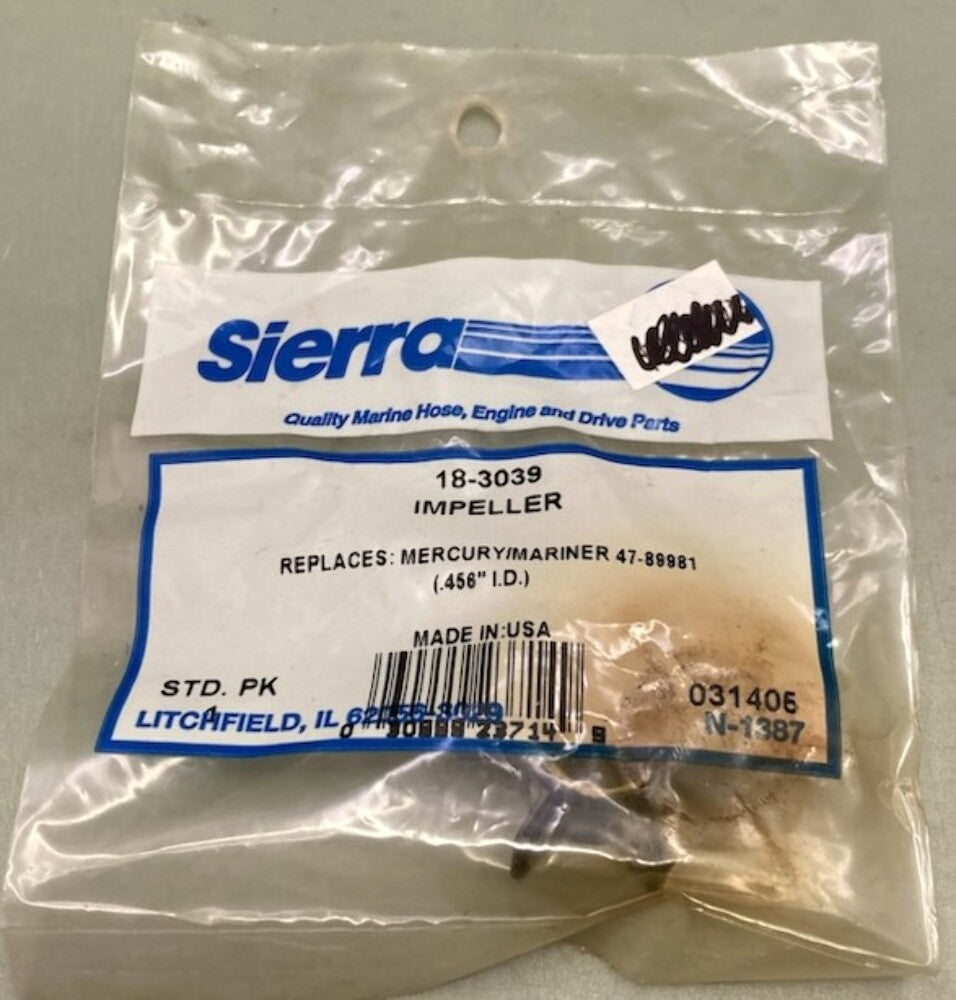 Sierra 18-3039 Impeller for Mercury 47-89981 New Genuine