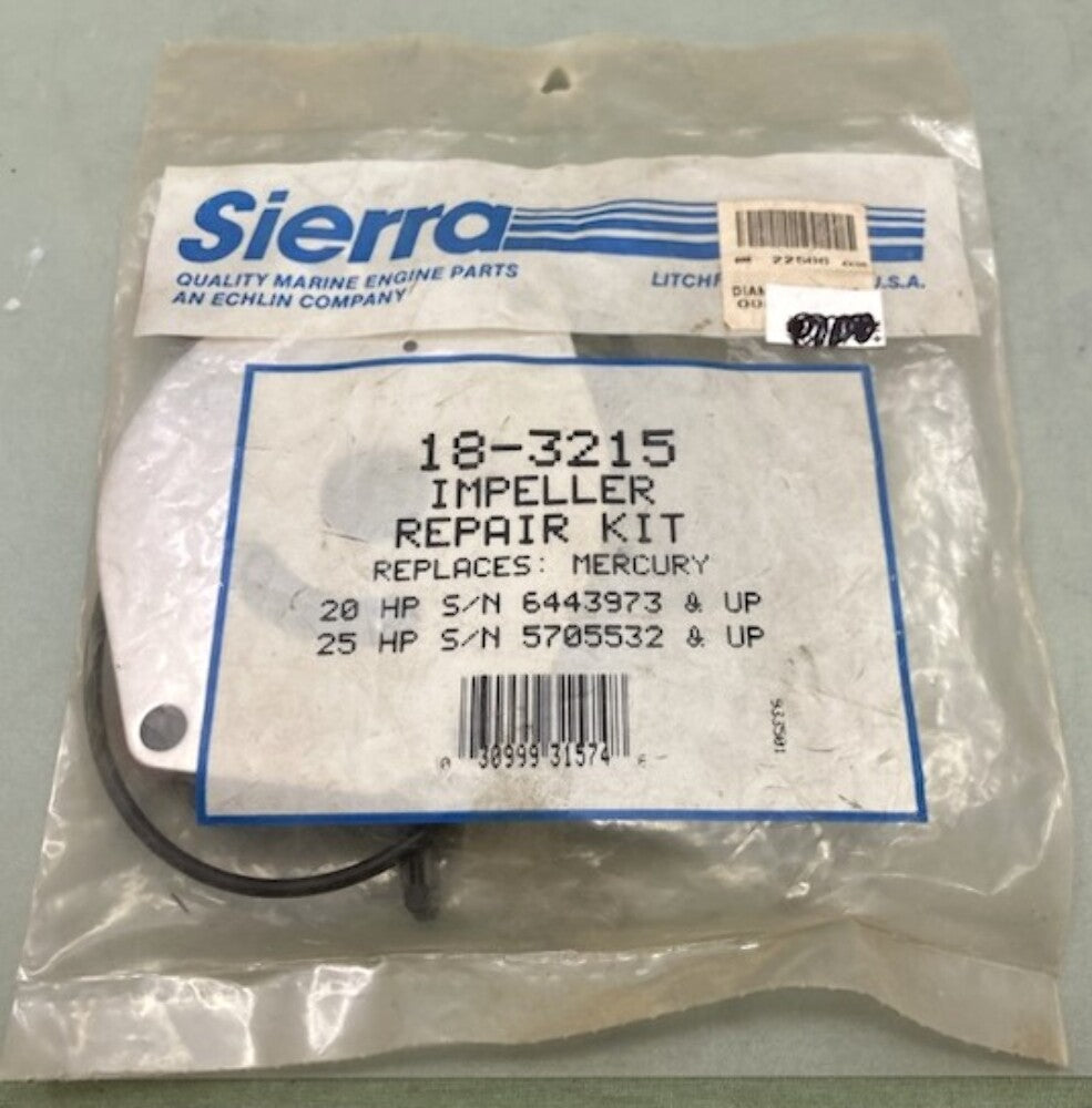 Sierra 18-3215 Impeller Repair Kit for Mercury New Genuine