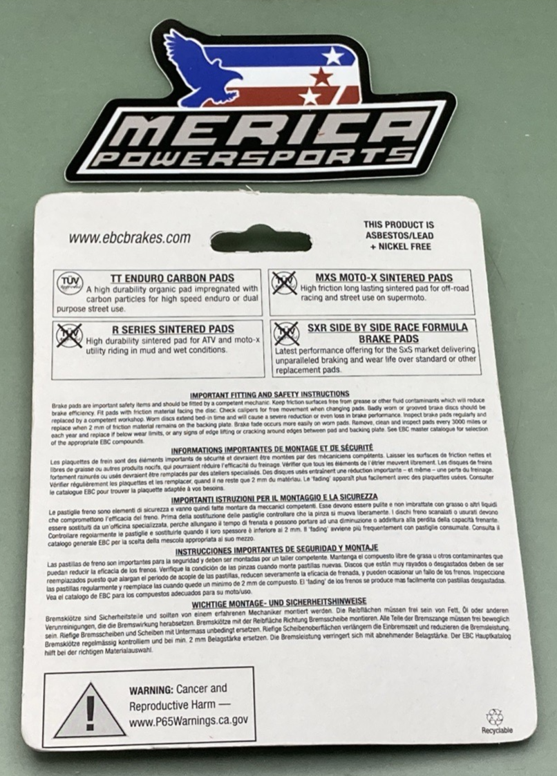NEW GENUINE EBC FA367X High Performance Brake Pads