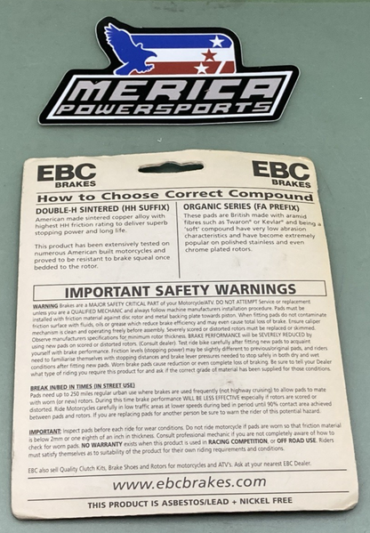 NEW GENUINE EBC FA71 Organic Brake Pads