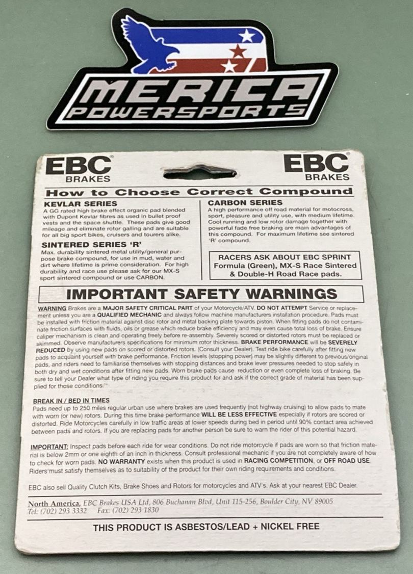NEW GENUINE EBC FA142 High Performance Brake Pads