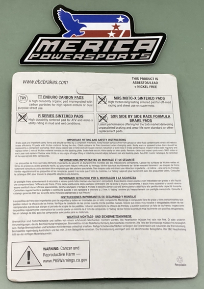 NEW GENUINE EBC FA137R High Performance Brake Pads