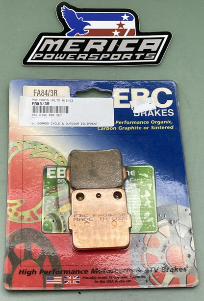 NEW GENUINE EBC FA84/3R High Performance Organic Carbon Brake Pads