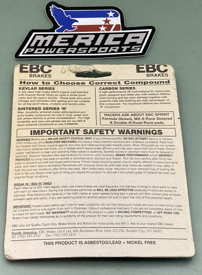 NEW GENUINE EBC FA30 High Performance Brake Pads