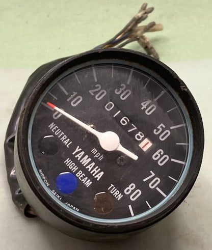 Yamaha Nippon Seiki Speedometer Gauge 80mph Genuine