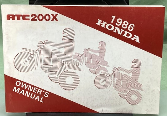 Honda 31HB5600 ATC200X Owner's Manual 1986 Genuine
