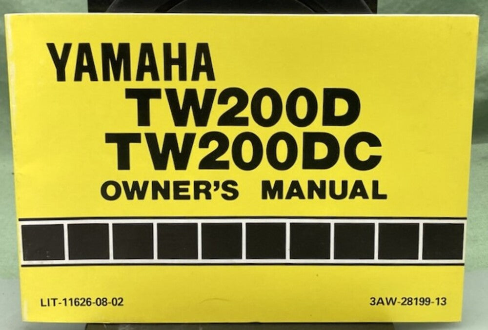 Yamaha LIT-11626-08-02 TW200D TW200DC Owner's Manual 1991 Genuine