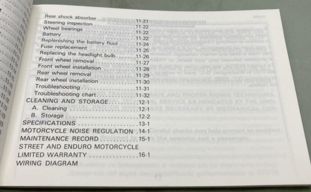 Yamaha LIT-11626-08-02 TW200D TW200DC Owner's Manual 1991 Genuine