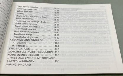 Yamaha LIT-11626-08-02 TW200D TW200DC Owner's Manual 1991 Genuine