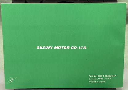 Suzuki 99011-42A22-03A SP200 Owner's Manual 1986 Genuine
