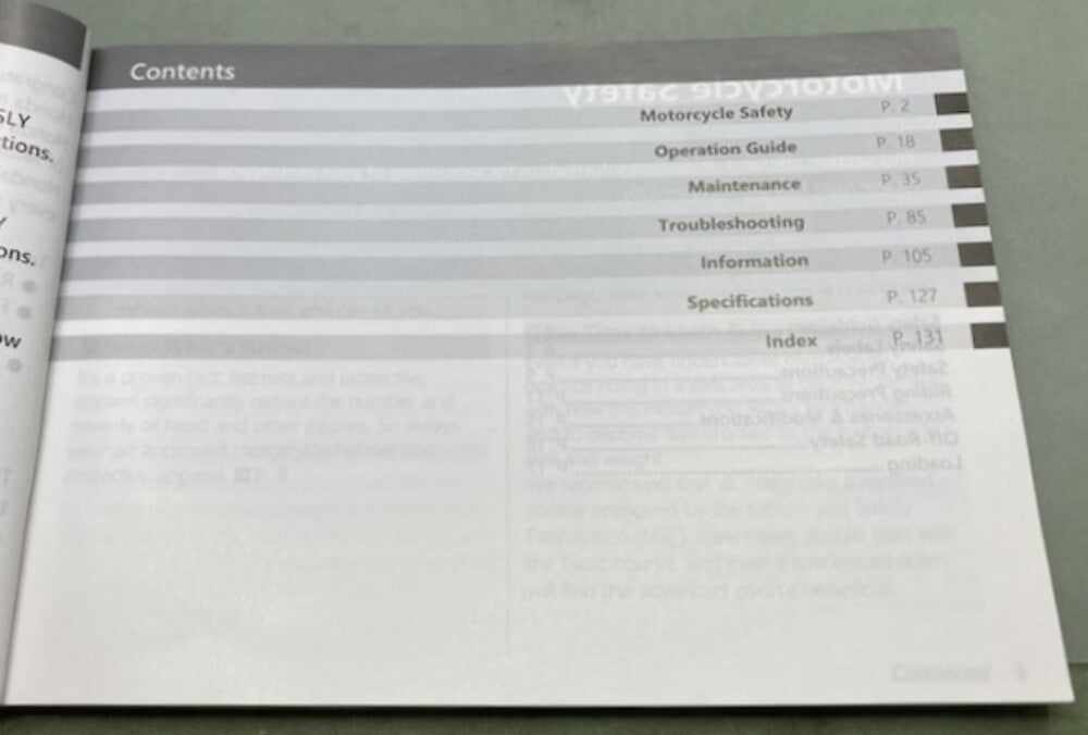 Honda 31KZZA41 CRF250L Owner's Manual 2017 Genuine