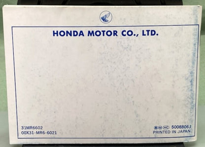 Honda 31MR6602 VT800C Shadow Owner's Manual 1988 Genuine