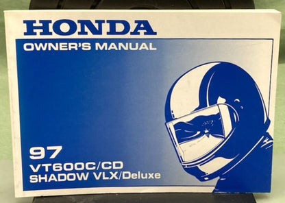 Honda 31MZ8630 VT600C/CD Shadow VLX/Deluxe Owner's Manual 1997 Genuine