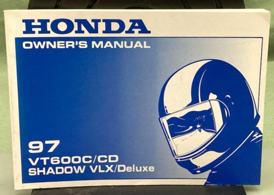 Honda 31MZ8630 VT600C/CD Shadow VLX/Deluxe Owner's Manual 1997 Genuine