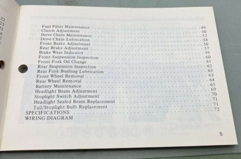 Honda 3139103 XL175 Owner's Manual 1977 Genuine