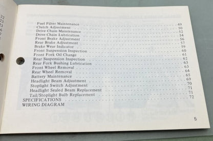 Honda 3139103 XL175 Owner's Manual 1977 Genuine