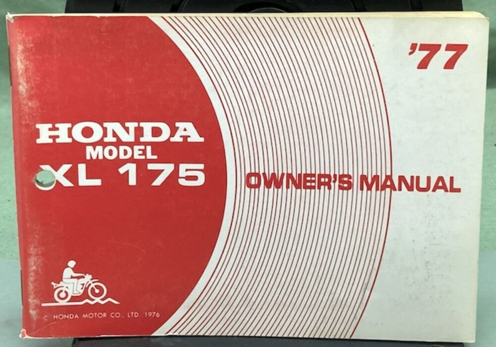 Honda 3139103 XL175 Owner's Manual 1977 Genuine