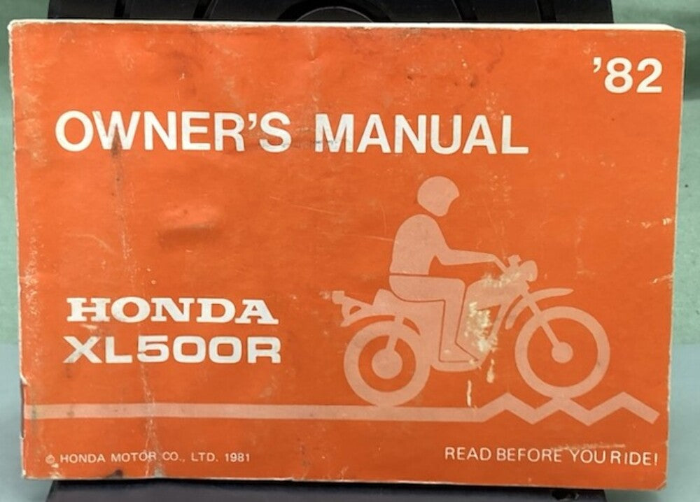 Honda 31MC400 XL500R Owner's Manual 1982 Genuine