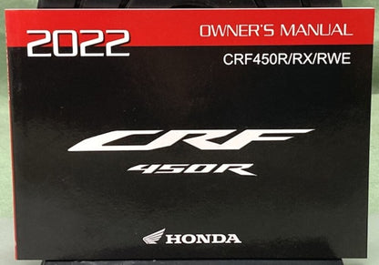 Honda 31MKE650 CRF450R/RX/RWE Owner's Manual 2022 New Genuine