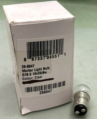 Bike Master 268047 Marker Light Bulb G18.5 12v23/8w New Replaces