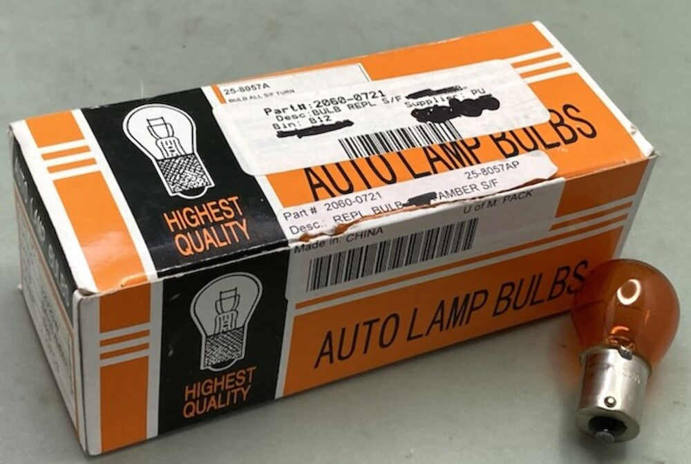 Qty 9 K&S Technologies 2060-0721 12v23w BA15S Amber S25 Light Bulb New Replaces