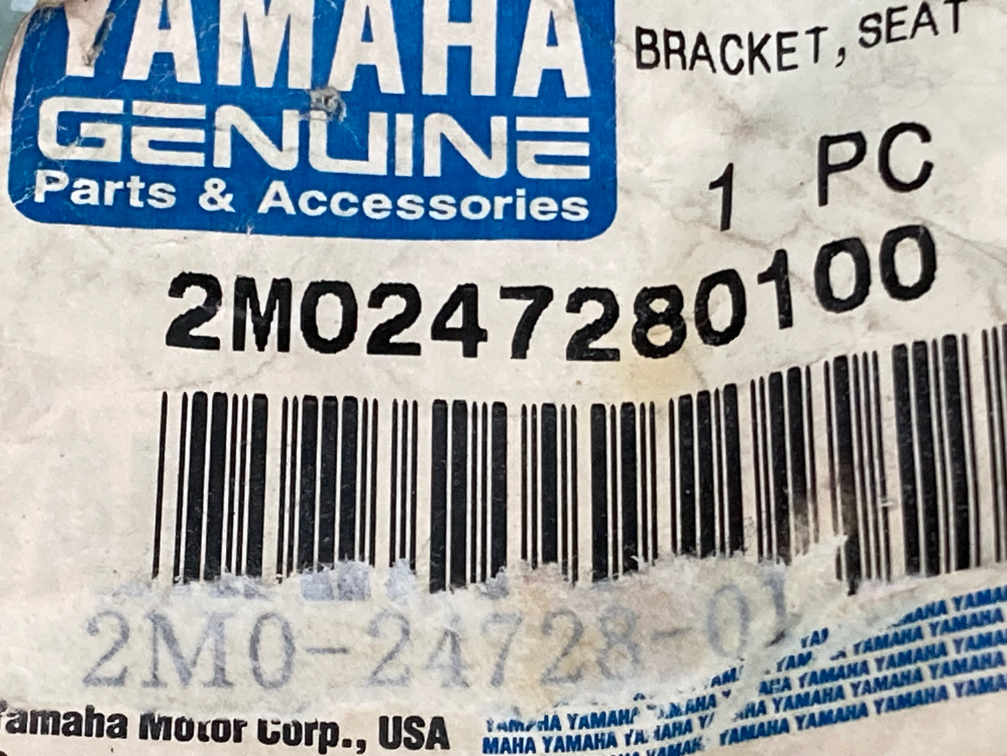 New Genuine Yamaha 2M0-24728-01 BRACKET, SEAT