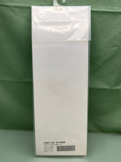 PK of 3 FX 02-4459 STD NUMBERS #9 BLK 6in New Genuine