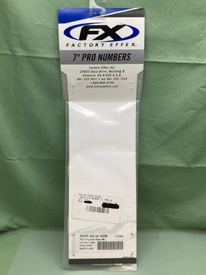 PK of 3 FX 02-4348 PRO NUMBERS #8 BLK 7in New Genuine
