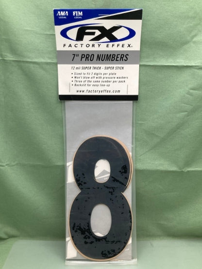 PK of 3 FX 02-4348 PRO NUMBERS #8 BLK 7in New Genuine