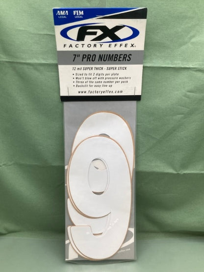 PK of 3 FX 02-4359 PRO NUMBERS #9 WHITE 7in New Genuine